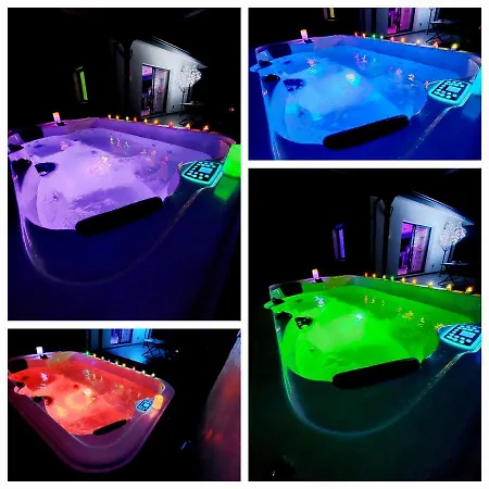 Un Sejour Romantique En Couple Avec Jacuzzi Prive Chromotherapie Jardin Maison Privee Villa Ychoux