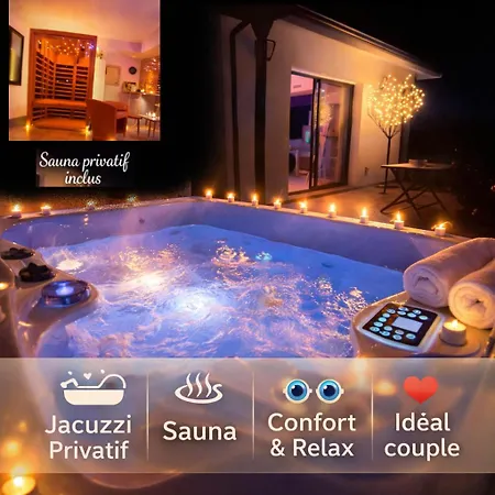 Un Sejour Romantique En Couple Avec Jacuzzi Prive Chromotherapie Jardin Maison Privee *